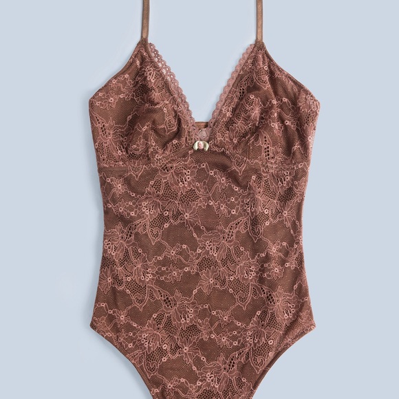 GIVEN AWAY - Beautiful Rouje FELICIE bodysuit MOCHA❣️ - Picture 3 of 3